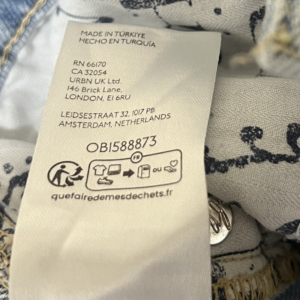 We The Free Tinsley Baggy High Rise Straight Leg Jeans Womens 26 Blue Bright Eye - Picture 12 of 15